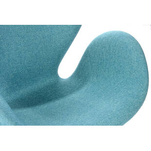 Голубое кресло Swan, тканевая обивка