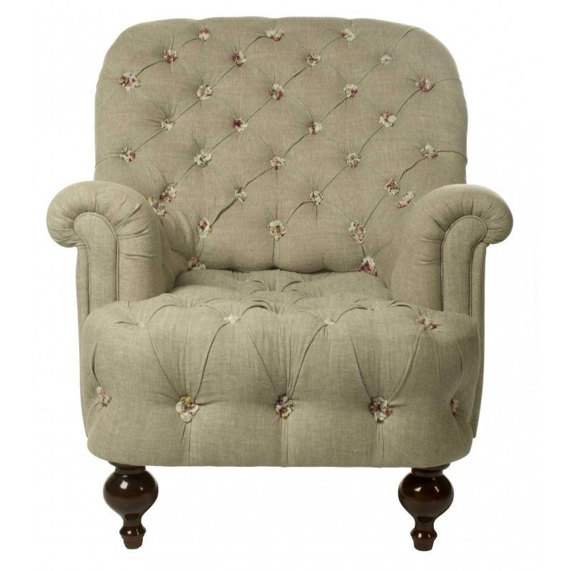 Кресло с каретной стяжкой "Розы Прованса"