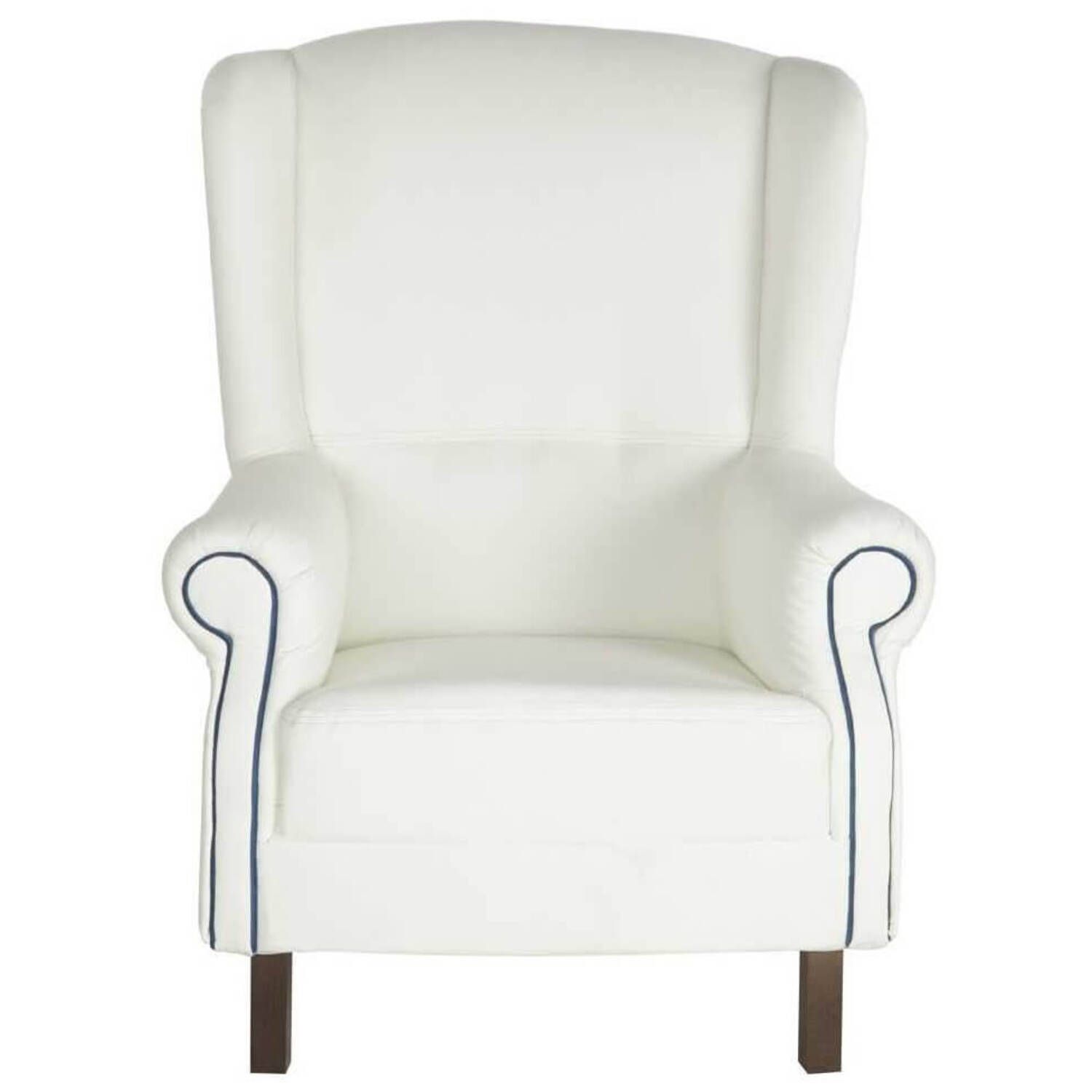 Кресло белое с синим кантом "La Mer"
