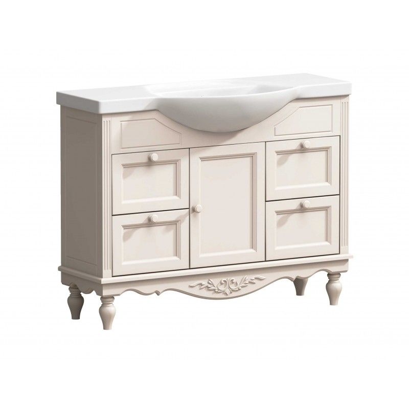Тумба с раковиной для ванной "Снежный Прованс" t-0001