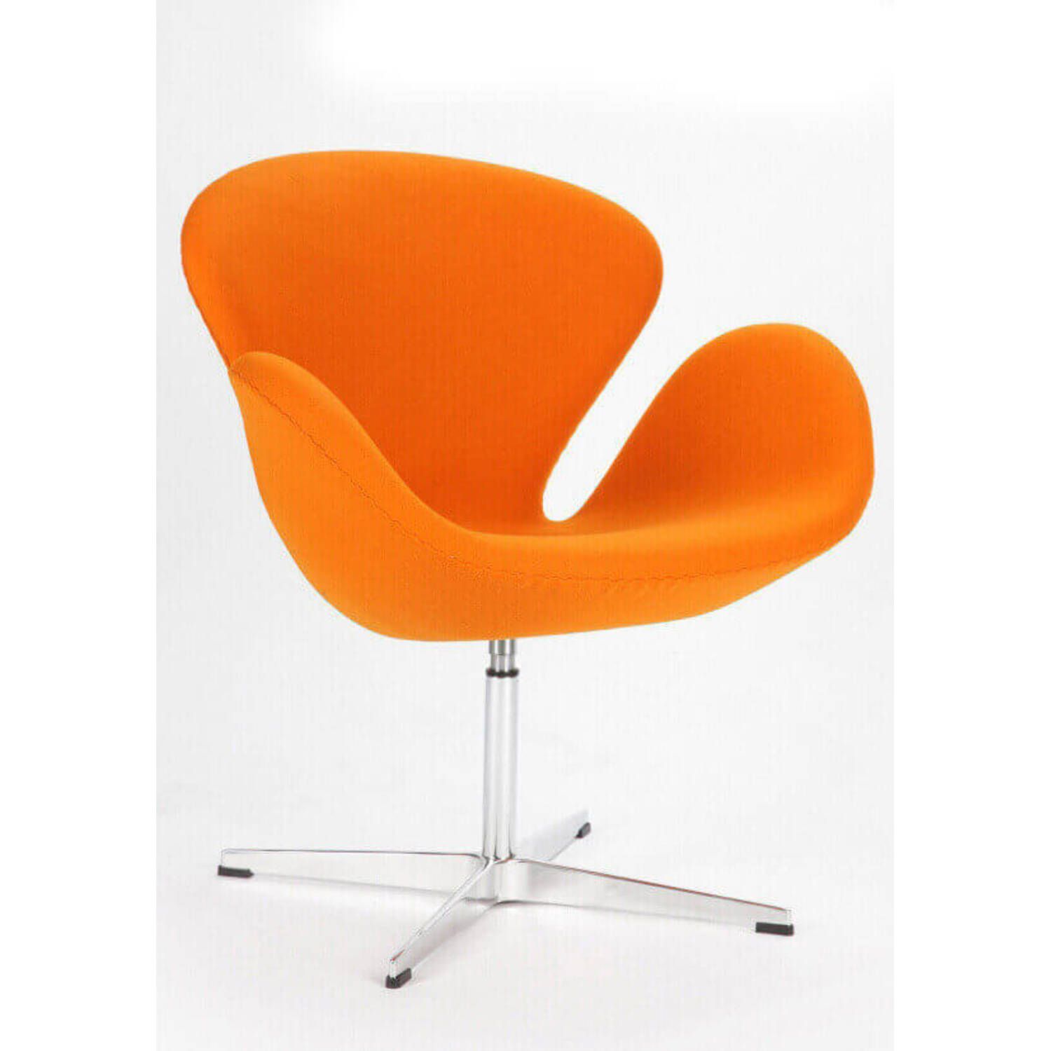 Оранжевое кресло Swan, тканевая обивка