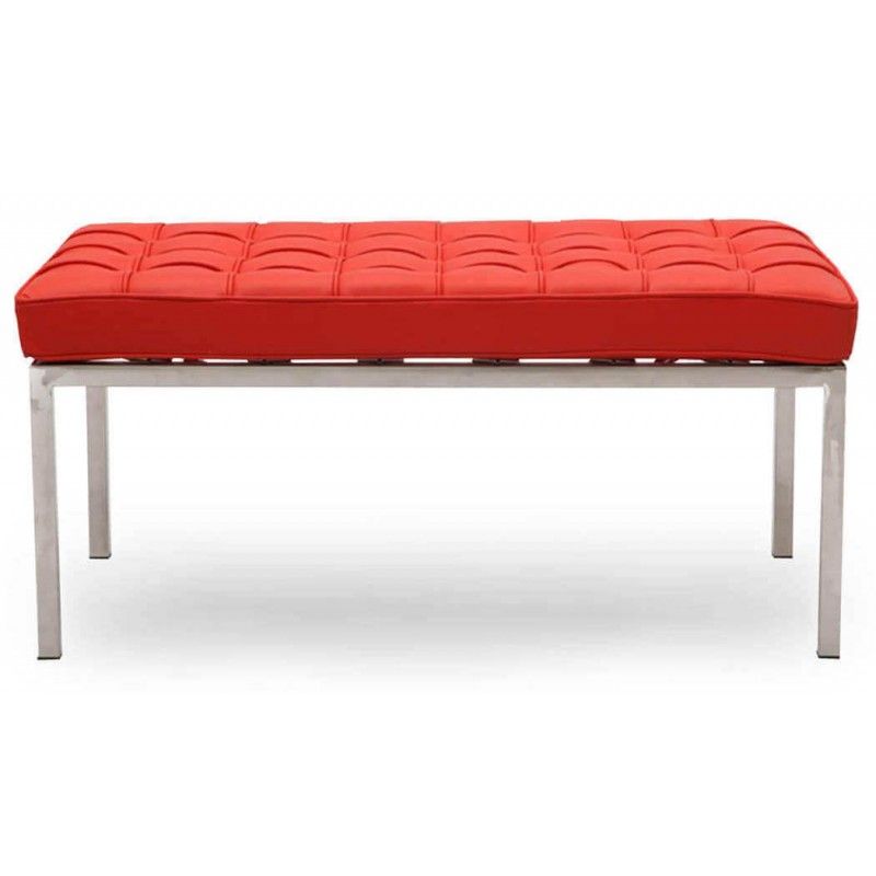 Банкетка Florence красная двухместная, экокожа