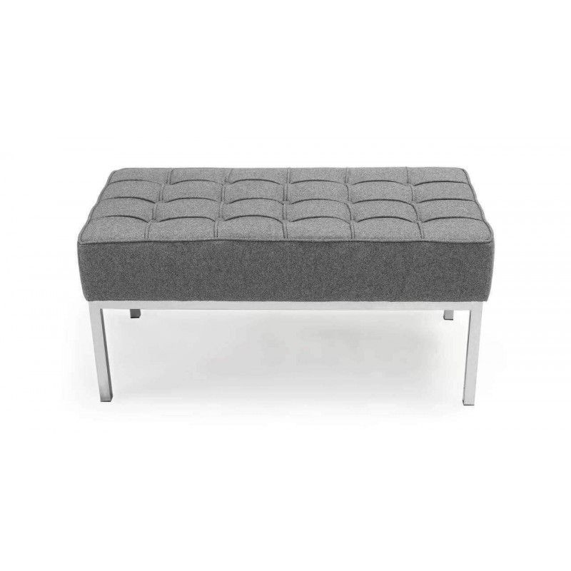 Банкетка Florence светло-серая двухместная