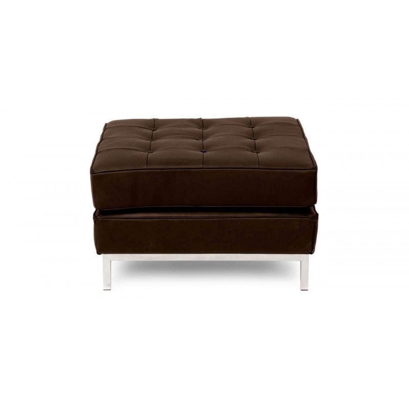 Пуф Florence, коричневый кожаный