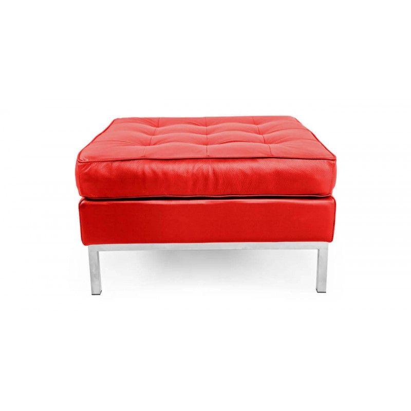 Пуф Florence, красный кожаный