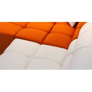Диван Cubix, оранжево-белый