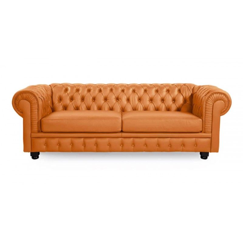 Диван Chesterfield, оранжевый