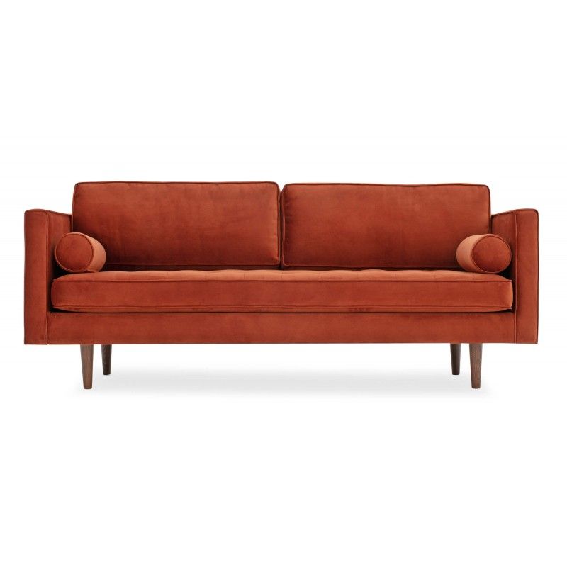 Диван Dwell, прямой, оранжевый