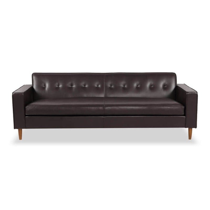 Диван Eleanor, коричневый кожаный, натуральная кожа.