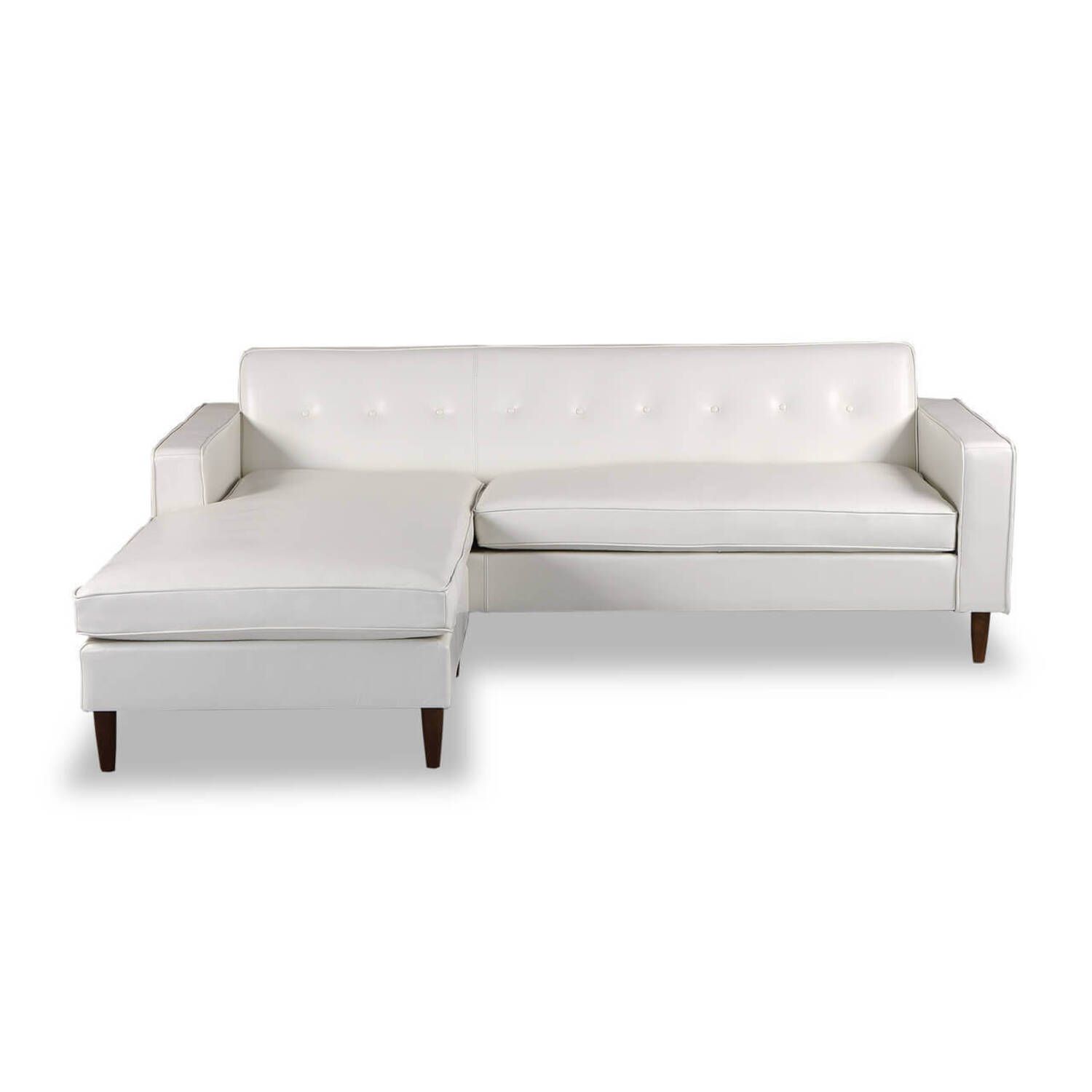 Угловой диван Eleanor, белый кожаный