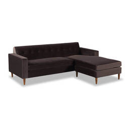 Угловой диван Eleanor, коричневый