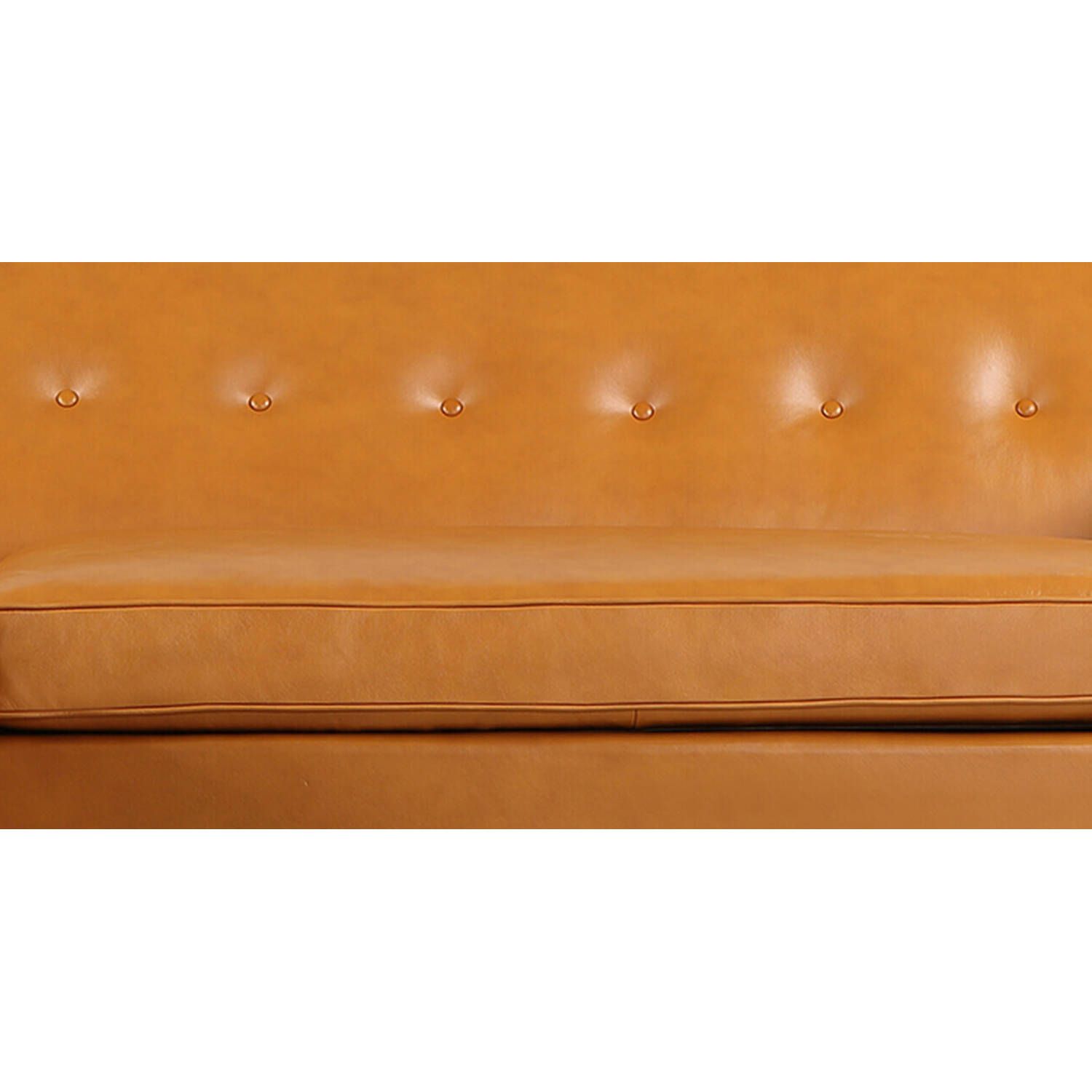 Угловой диван Eleanor, оранжевый кожаный