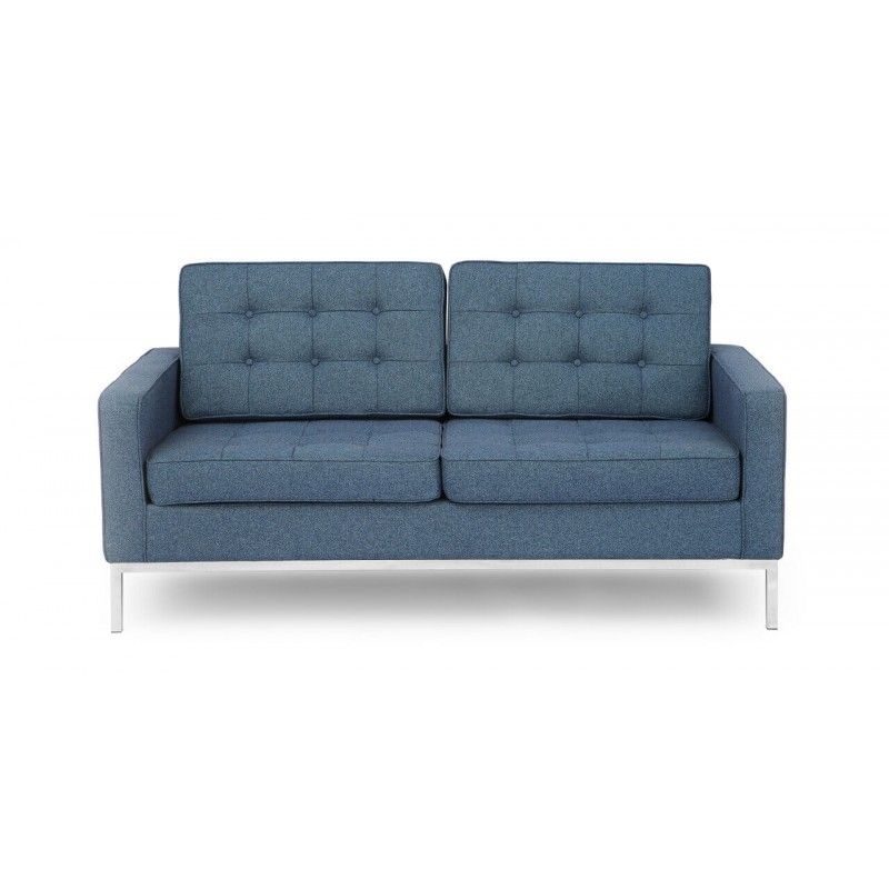 Синий двухместный диван Florence