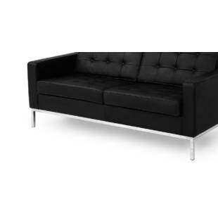 Черный двухместный диван Florence, экокожа