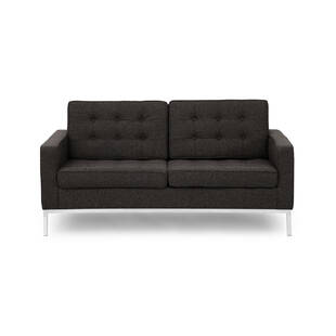 Черно-серый двухместный диван Florence