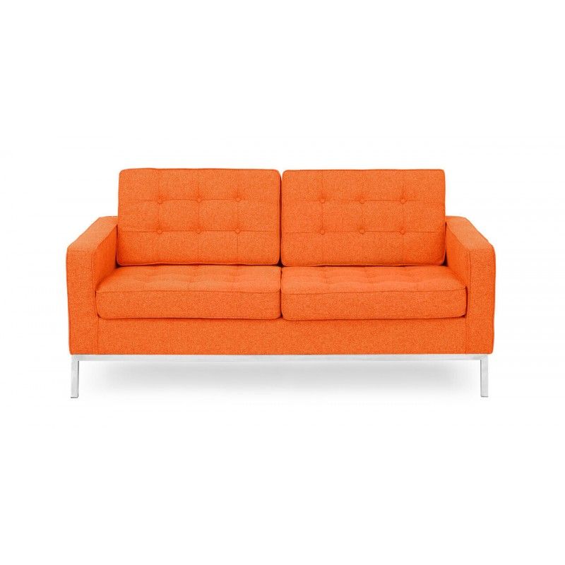 Оранжевый двухместный диван Florence