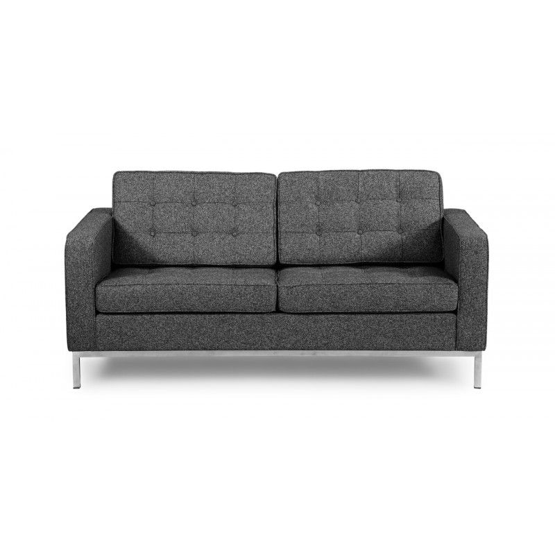 Серый двухместный диван Florence