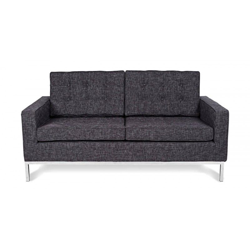 Темно-серый двухместный диван Florence