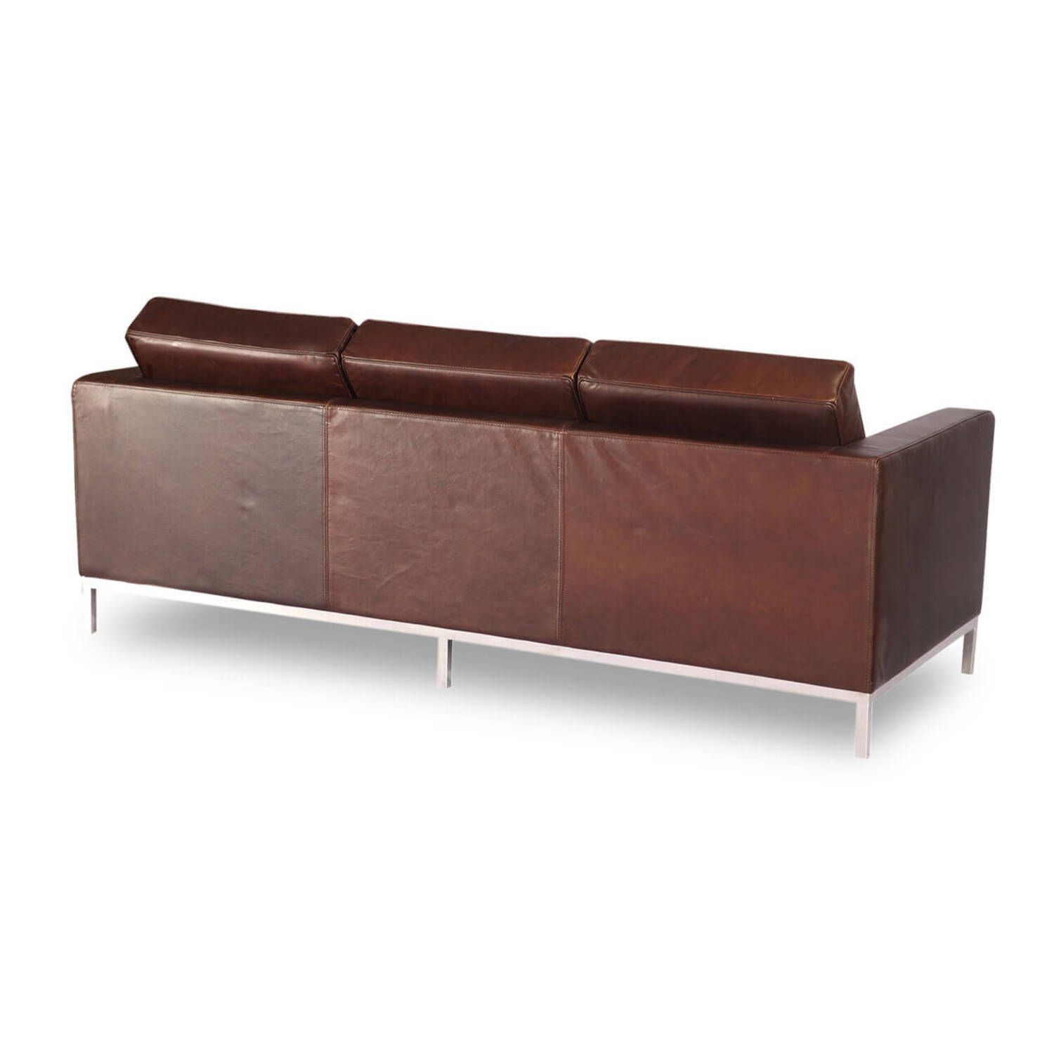 Трехместный диван Florence, коричневая винтажная кожа
