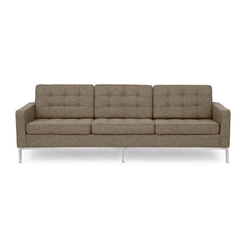 Коричневый трехместный диван Florence