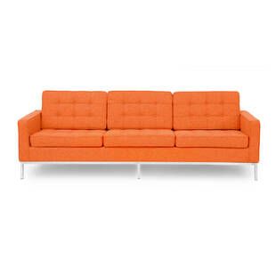 Оранжевый трехместный диван Florence