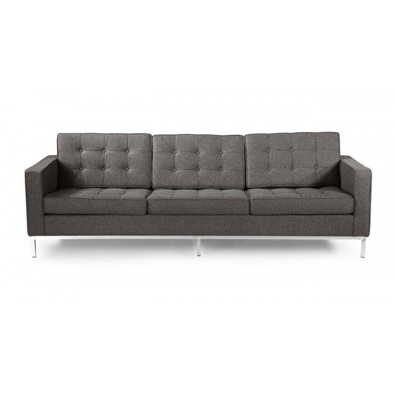 Серый трехместный диван Florence