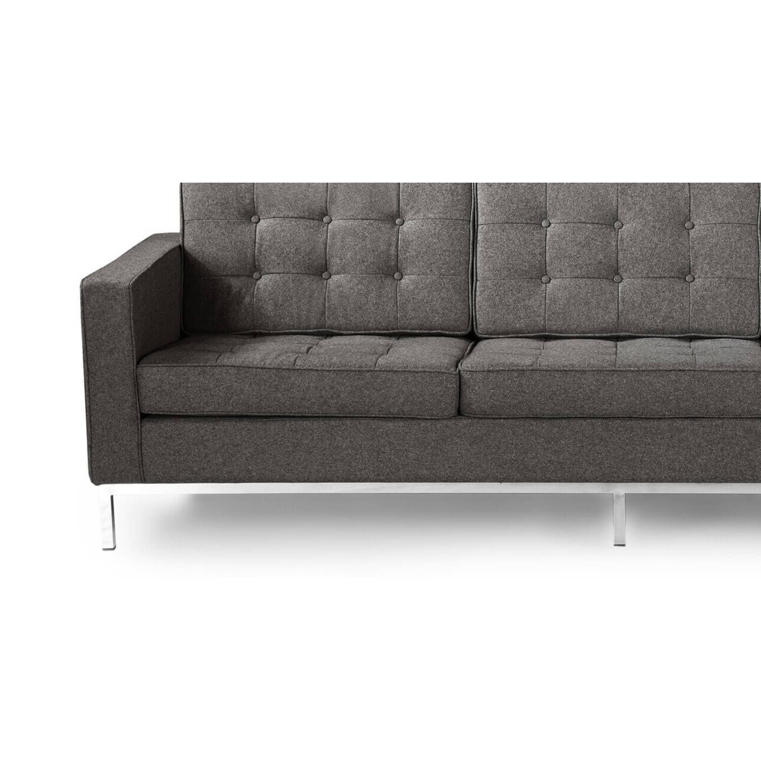 Серый трехместный диван Florence