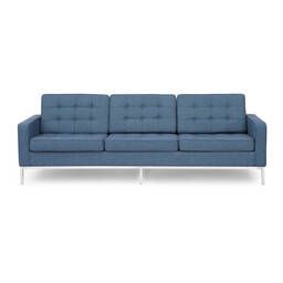 Сине-серый трехместный диван Florence