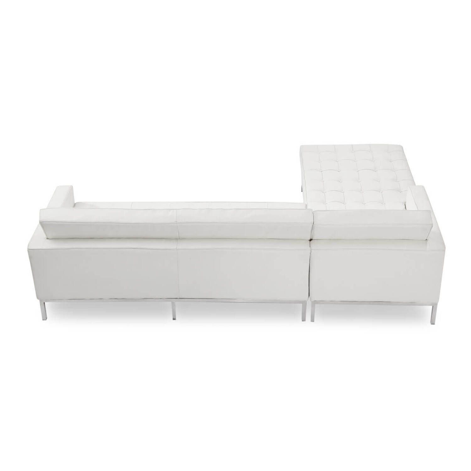 Белый кожаный модульный диван Florence