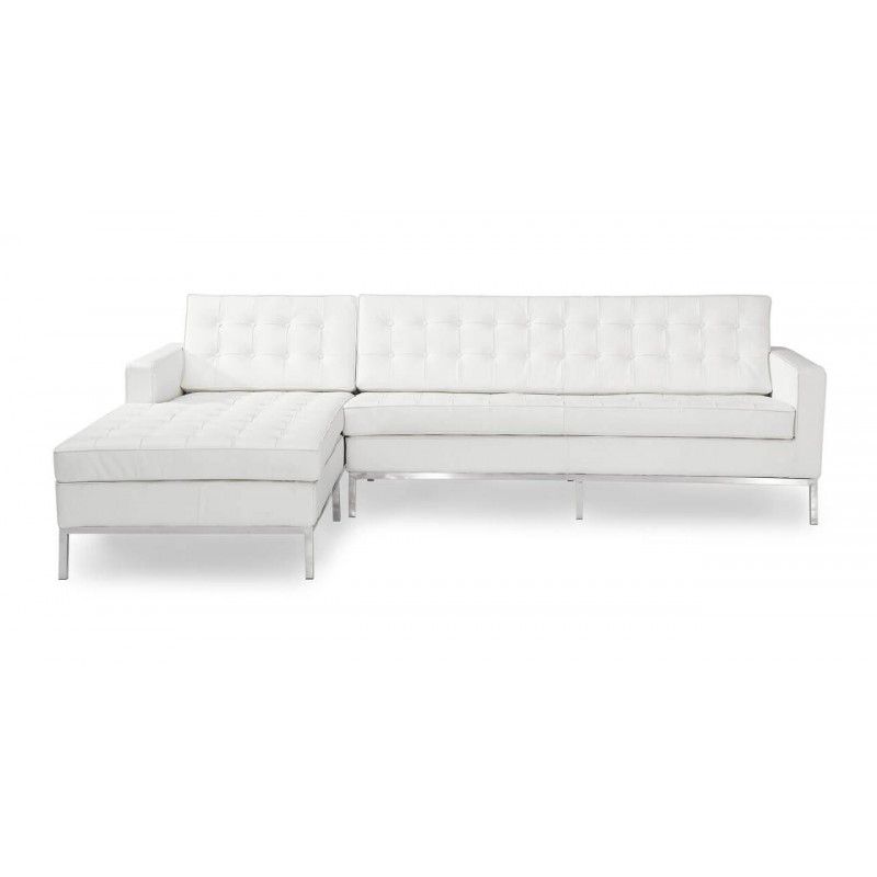 Белый кожаный модульный диван Florence