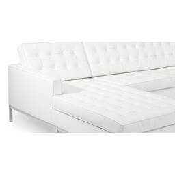 Белый кожаный модульный диван Florence