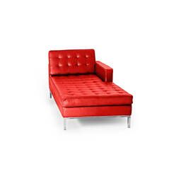 Красный кожаный модульный диван Florence, экокожа
