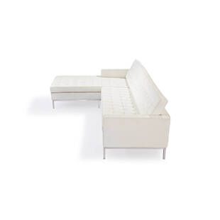 Кремовый кожаный модульный диван Florence