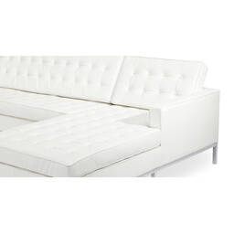 Кремовый кожаный модульный диван Florence