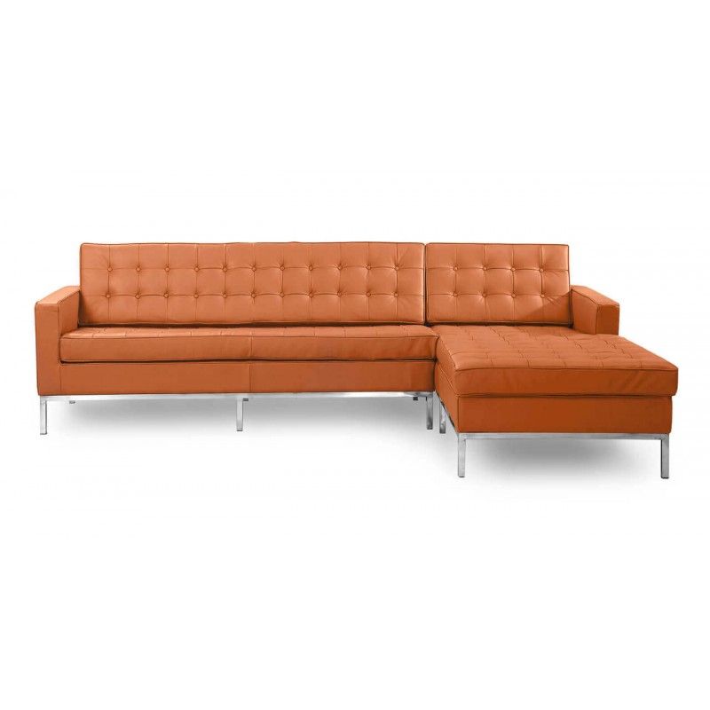 Оранжевый модульный диван Florence, экокожа