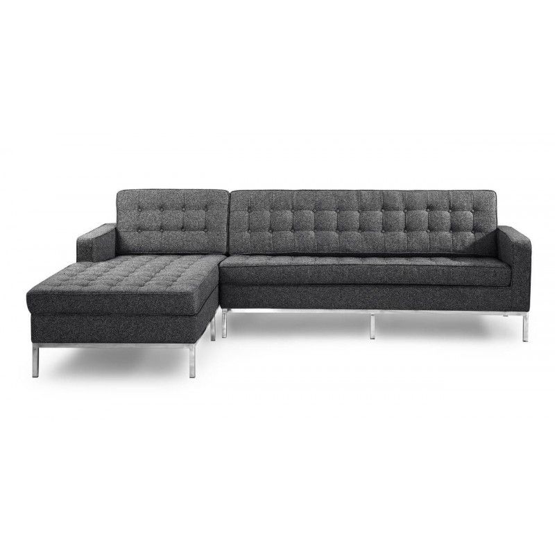 Серо-стальной модульный диван Florence