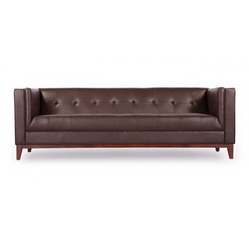 Диван Harrison, коричневый, экокожа