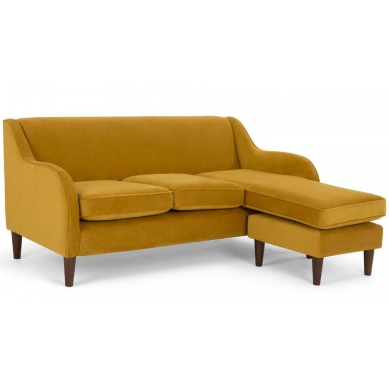 Диван Helena, угловой, желтый