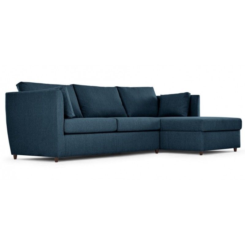 Диван Milner угловой, синий, рогожка