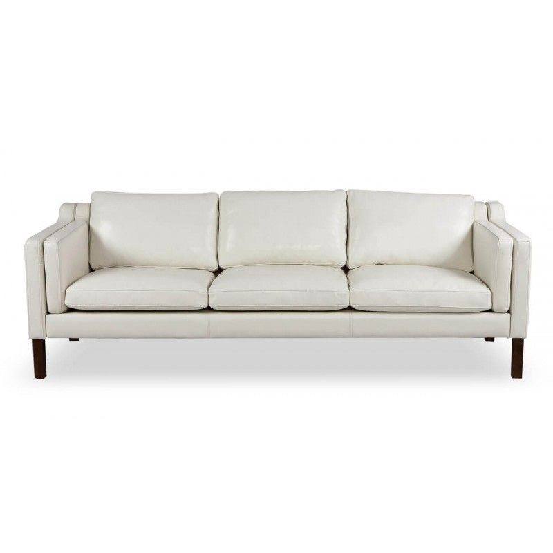 Диван Monroe, белый кожаный