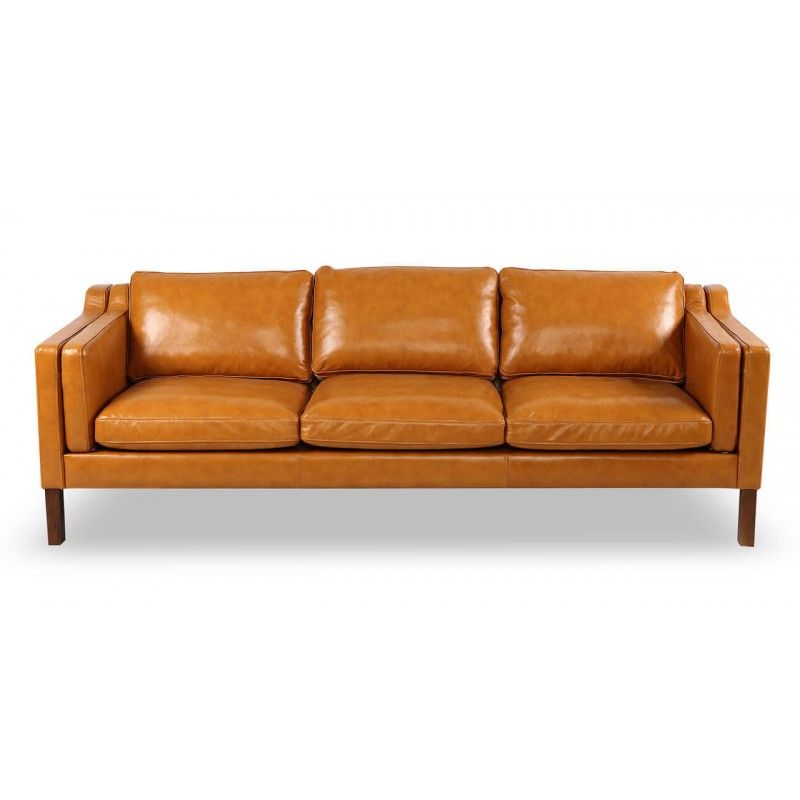 Диван Monroe, оранжевый, экокожа