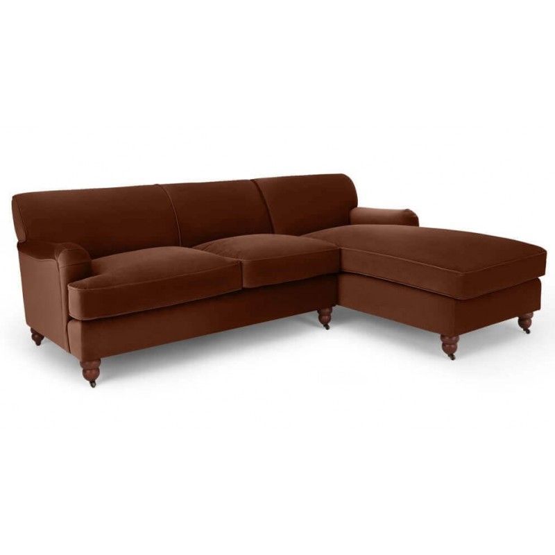 Диван Orson, угловой, коричневый