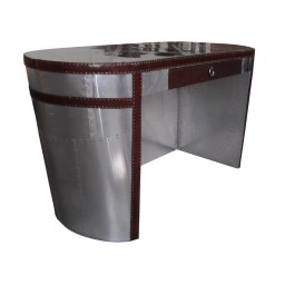 Дизайнерский стол Vintage Leather Steamer Aviator Reception Desk