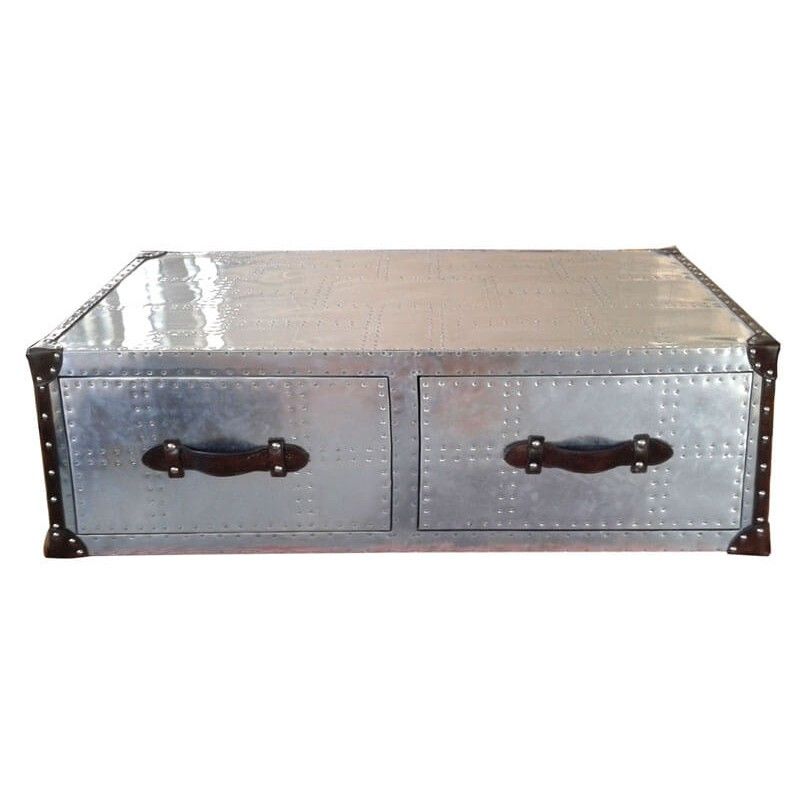 Стол Aviator Leather Steamer Coffee Table