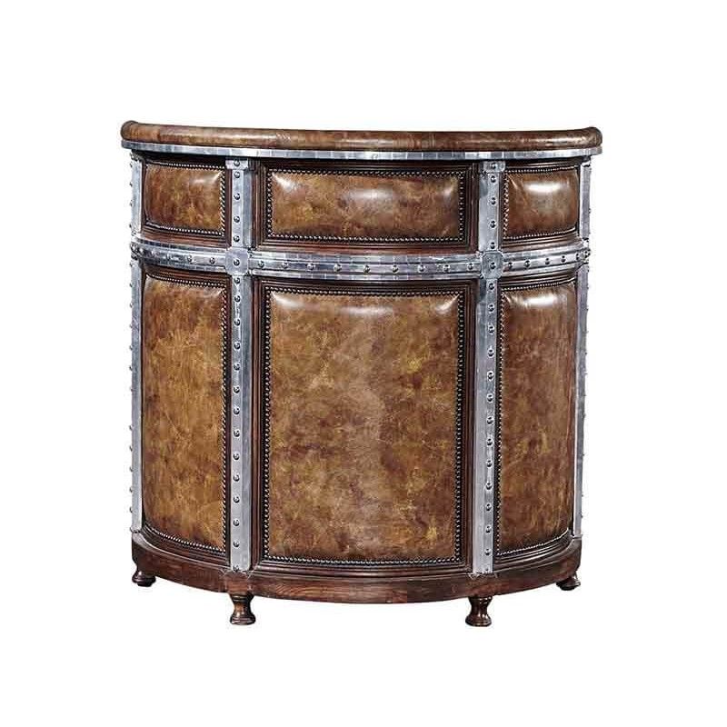 Стол Vintage Leather Aviator Bar Table