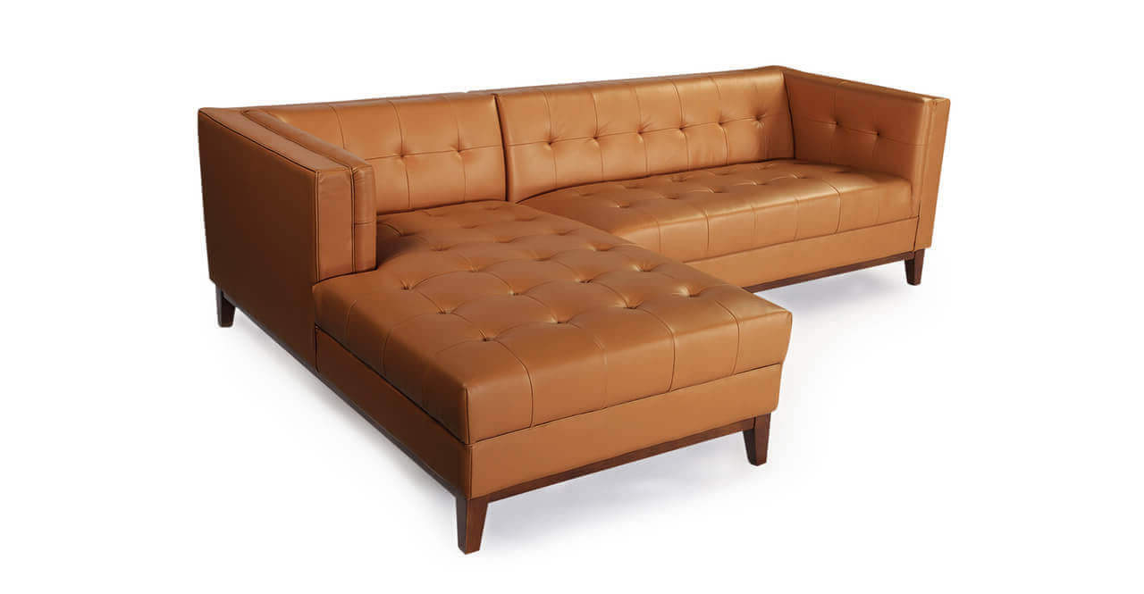 Угловой диван -натуральная кожа