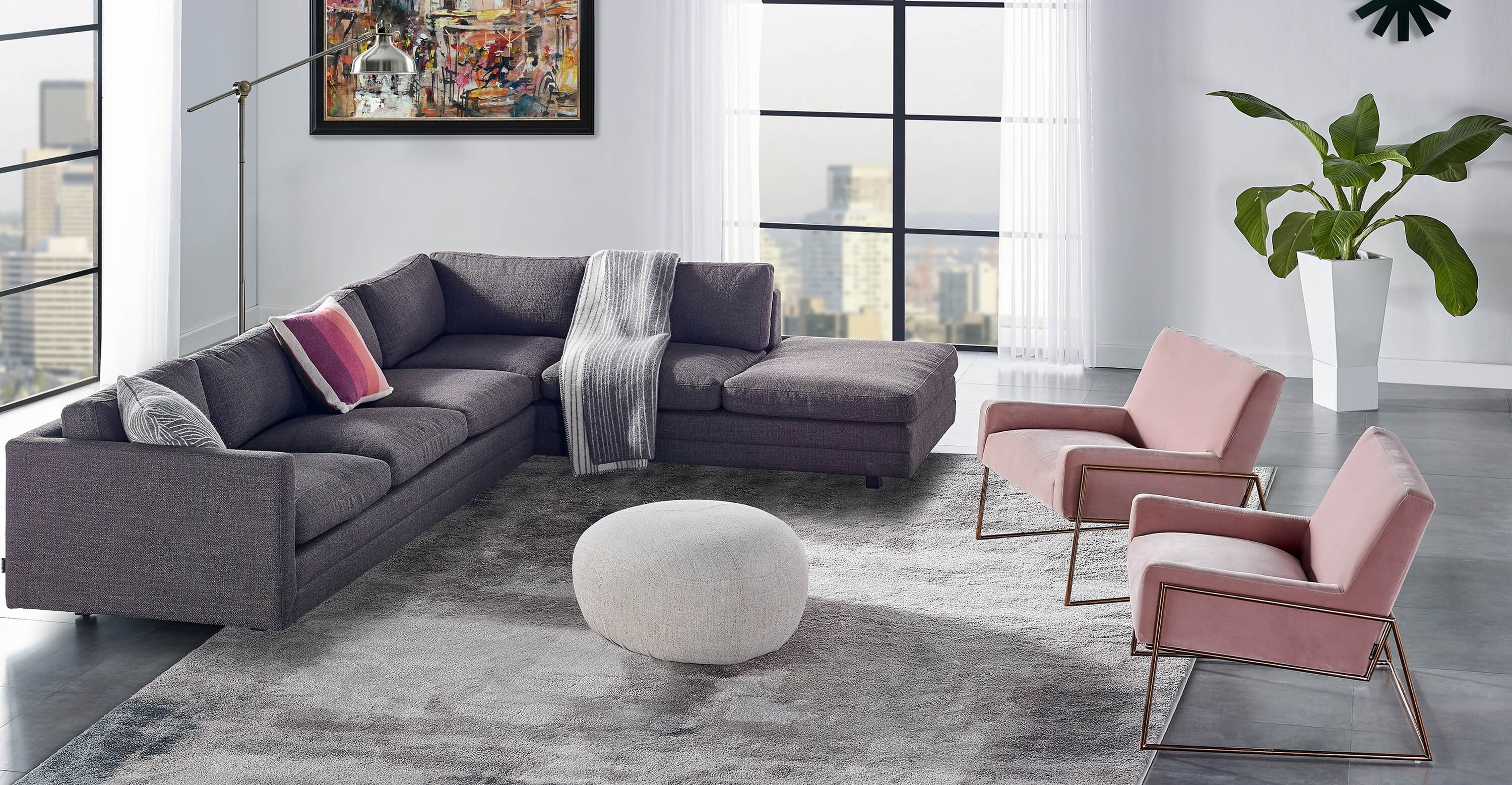 дизайнерский диван Manhattan, угловой, в современном стиле модерн