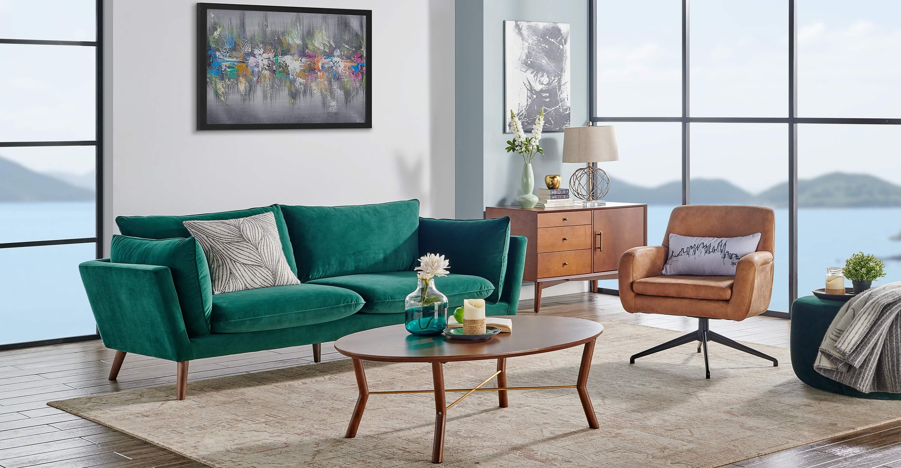 прямой диван Michelle в современном стиле модерн